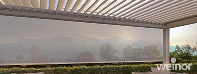Lamellendach Atares mit Textilscreen © weinor